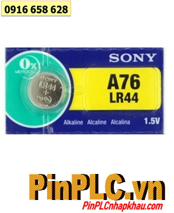 Sony A76-LR44, Pin đồng xu 3v lithium Sony A76-LR44 Made in Indonesia-Giá/1viên